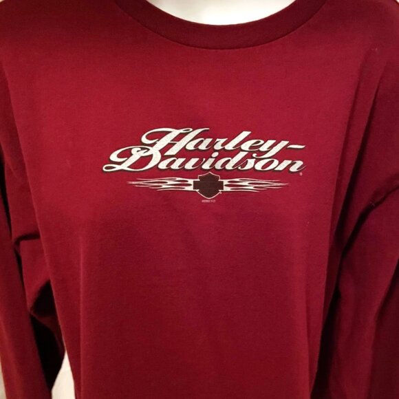VTG Holoubek 2002 HARLEY-DAVIDSON Women’s 2X Red LS Top Orlando FL USA - Picture 7 of 9